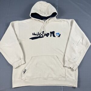 VTG Y2K Quiksilver Hoodie Mens X Large Pullover Surf Logo Sweatshirt 2000s